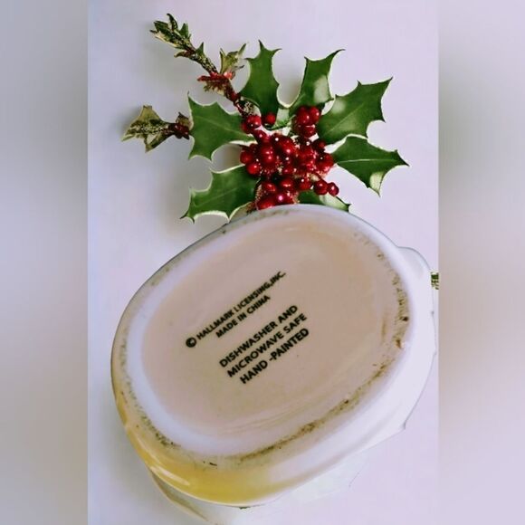 HALLMARK Glazed Ceramic Winter Scene MUG VINTAGE LARGE - Picture 11 of 12